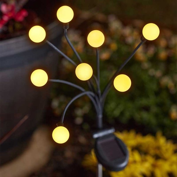Smart Solar 8-Stem GloGlobes - Warm White