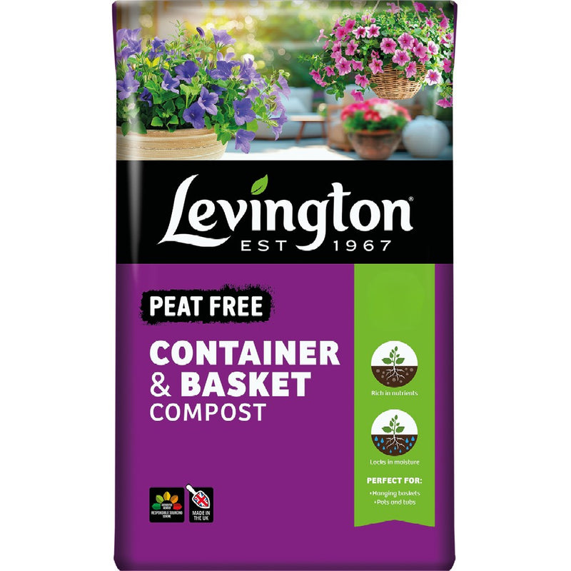 Levington Peat-Free Container & Basket Compost 50ltr