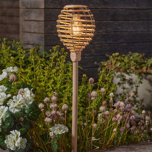 Smart Solar Lumina Faux Rattan - Natural