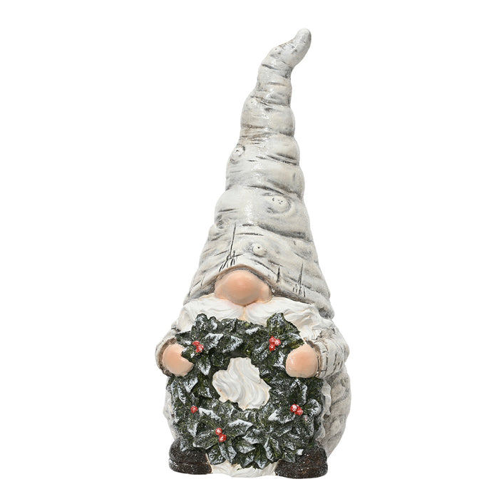 Kaemingk White Gnome Terracotta Gnome (24.5cm)