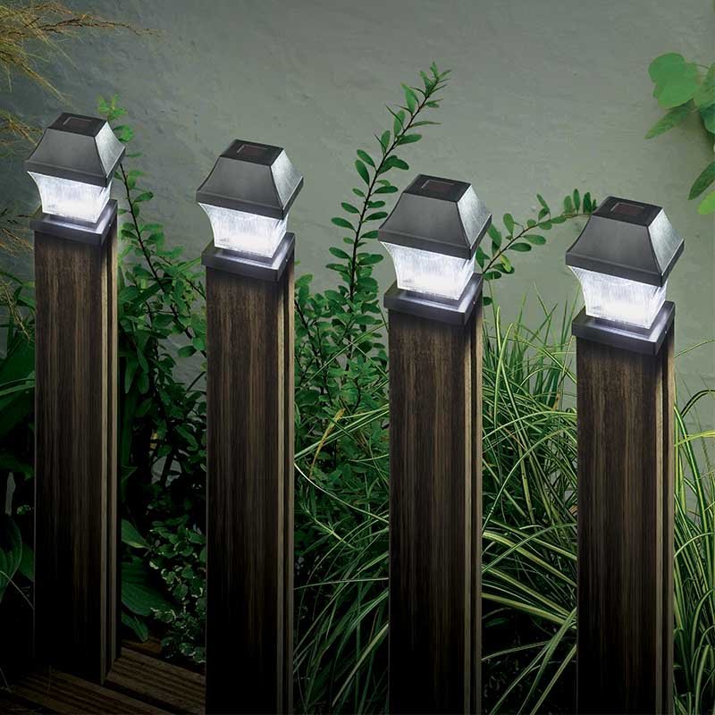 Super Bright Post Light Black 4-Pk 3L