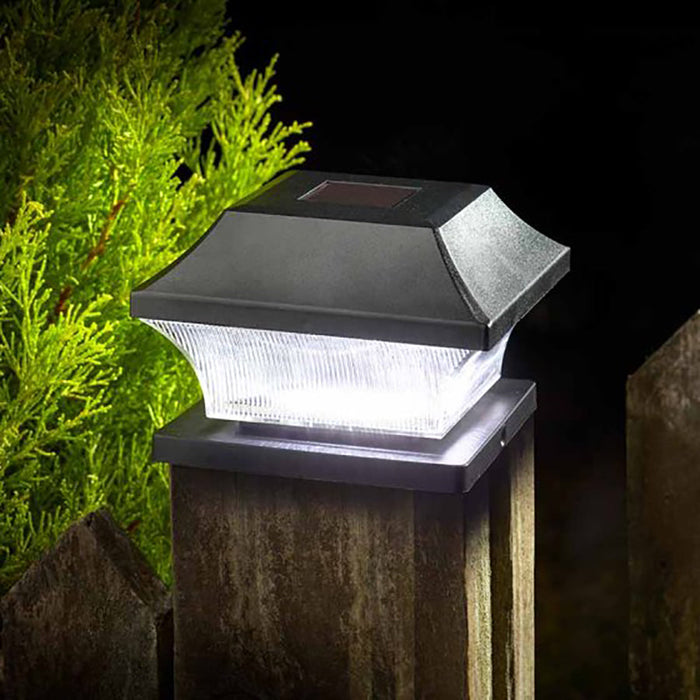 Smart Solar Post Light Black 3L