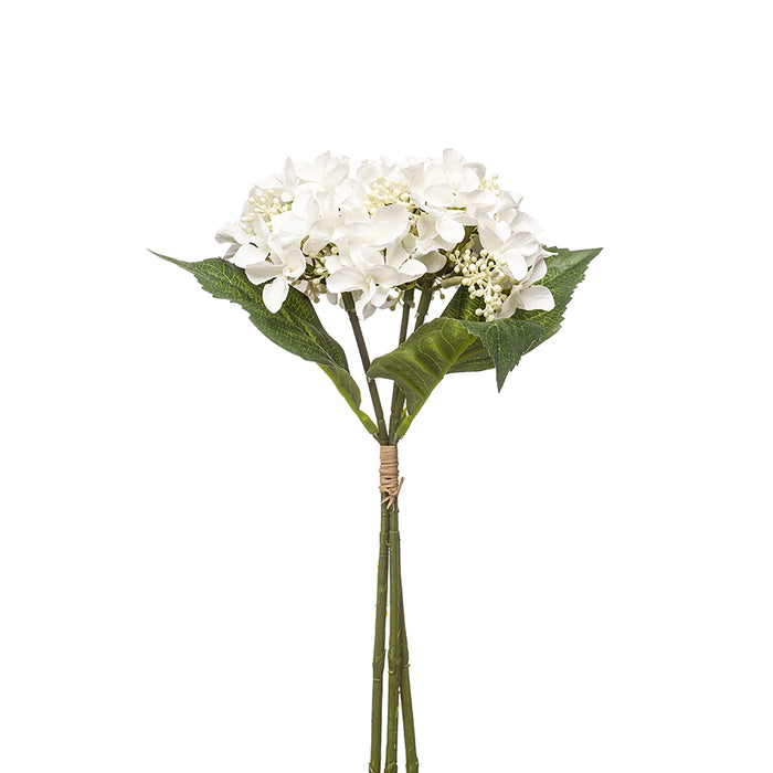 Emerald Hydrangea Bundle X3 White 33cm