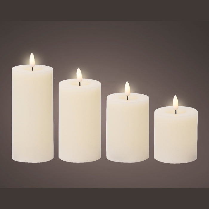 Kaemingk Led Wick Candle – Flat Top Bo Mixed (Dia.7Cm X H.17.5Cm)