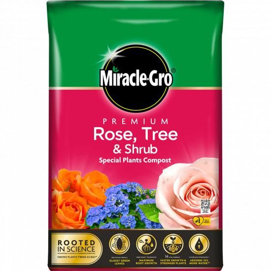 Miracle-Gro Premium Rose, Tree & Shrub Compost 40Ltr