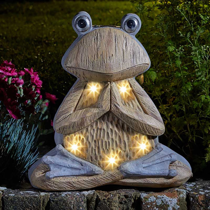 Smart Solar Woodstone In-Lit Frog