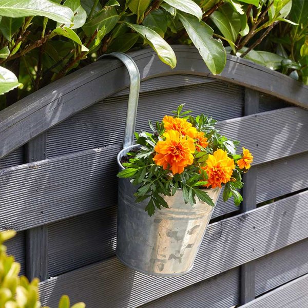Smart Garden 6" Fence & Balcony Planter - Galvanised