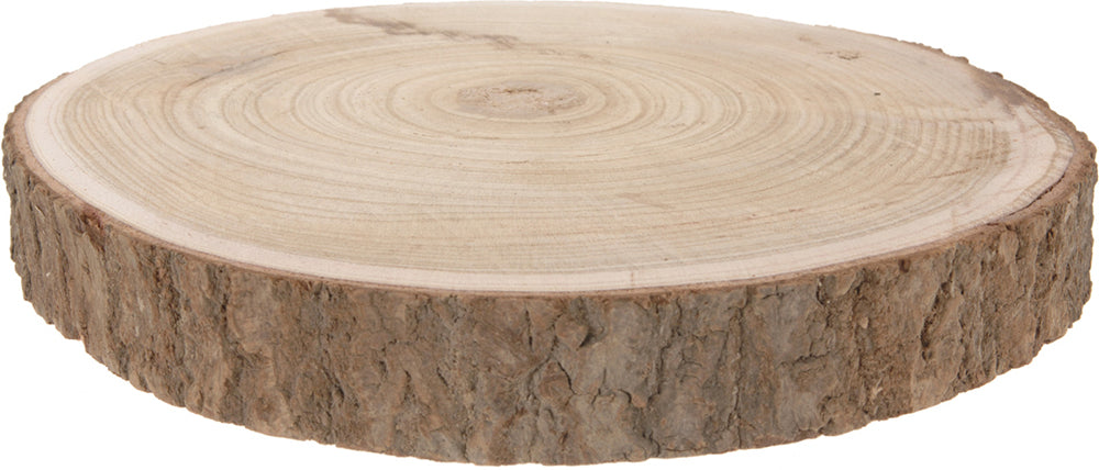 Koopman Wooden Slice With Bark 29-34Cm