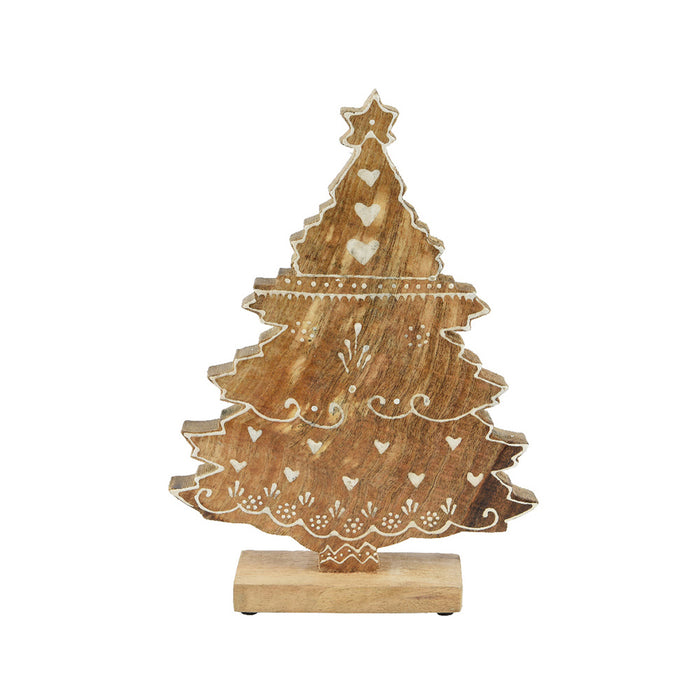 Kaemingk Mango Wood Tree – Henna Print, Natural (L.23 X W.6 X H.33.5Cm)