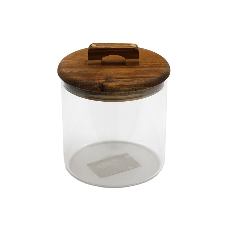 Sifcon 12X15 Glass Jar+Acacia Lid