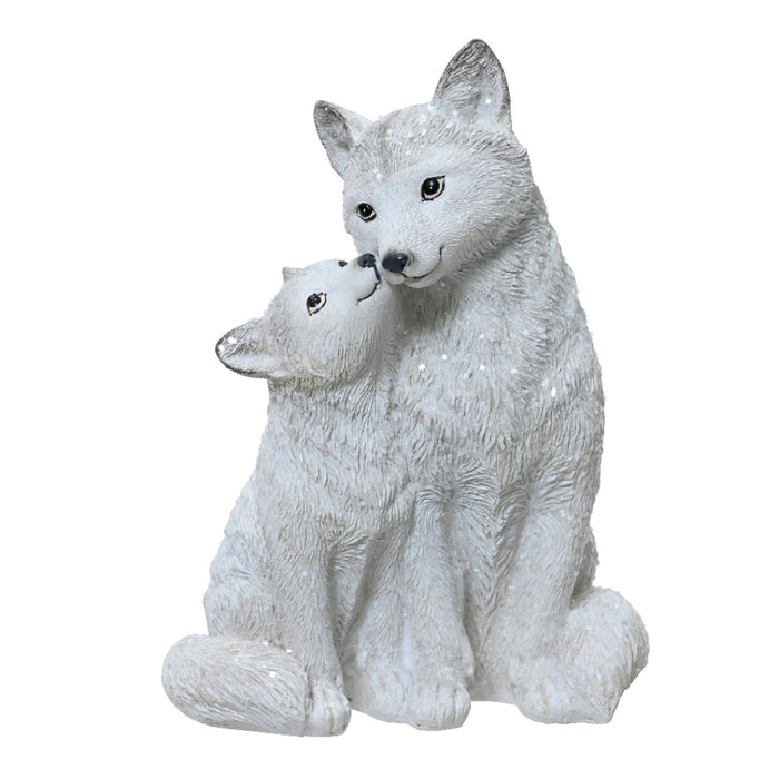 Kaemingk White Fox Polyresin (15cm)