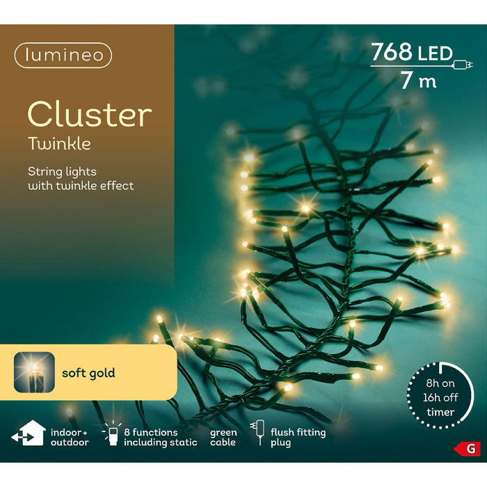 Kaemingk LED Cluster Lights - Soft Gold (L.700Cm)