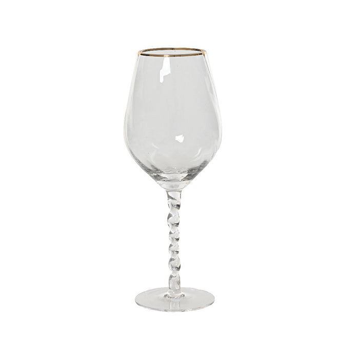 Kaemingk Wine Glass Glass - Gold Rim (Dia.8.8Cm X H.22.6Cm)