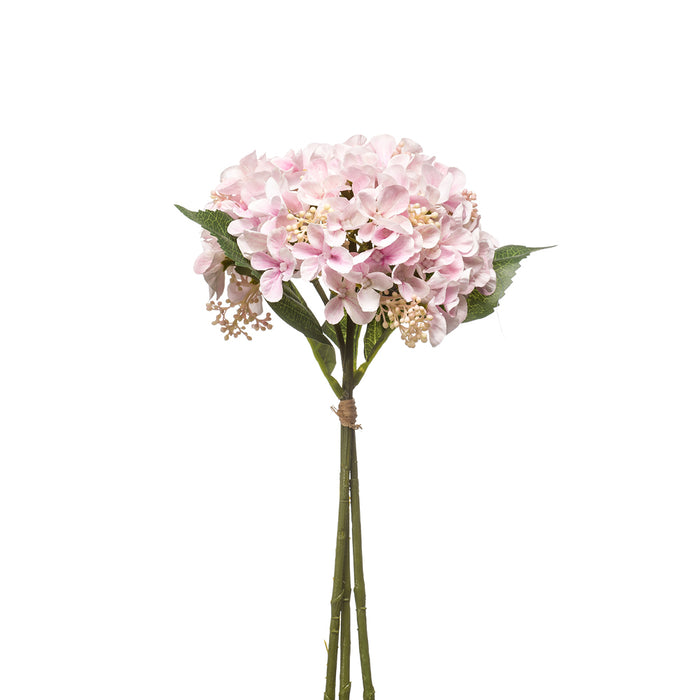 Emerald Hydrangea Bundle X3 Lt Pink 33cm