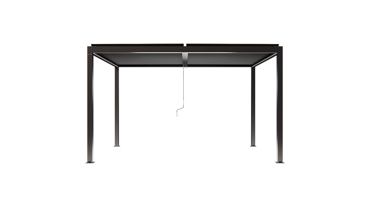 Portofino Pergola 3m x 4m with LED Lights and 3 Side Curtains