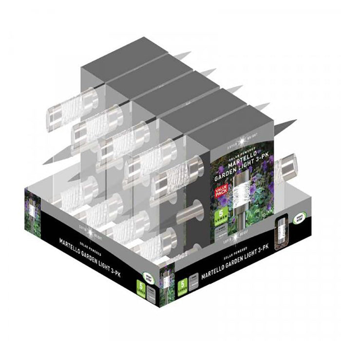 Superbright Martello - Stainless Steel - 3 PC Carry Pack Display 5L