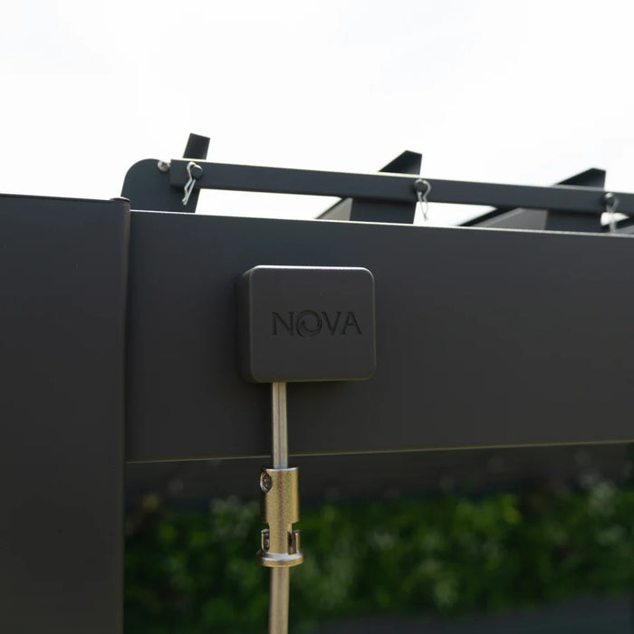 NOVA Titan Aluminium Pergola in Graphite Grey - 3m x 4m Free Standing