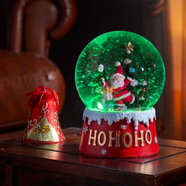 Smart Garden 12Cm Musical Santa Snowspheres