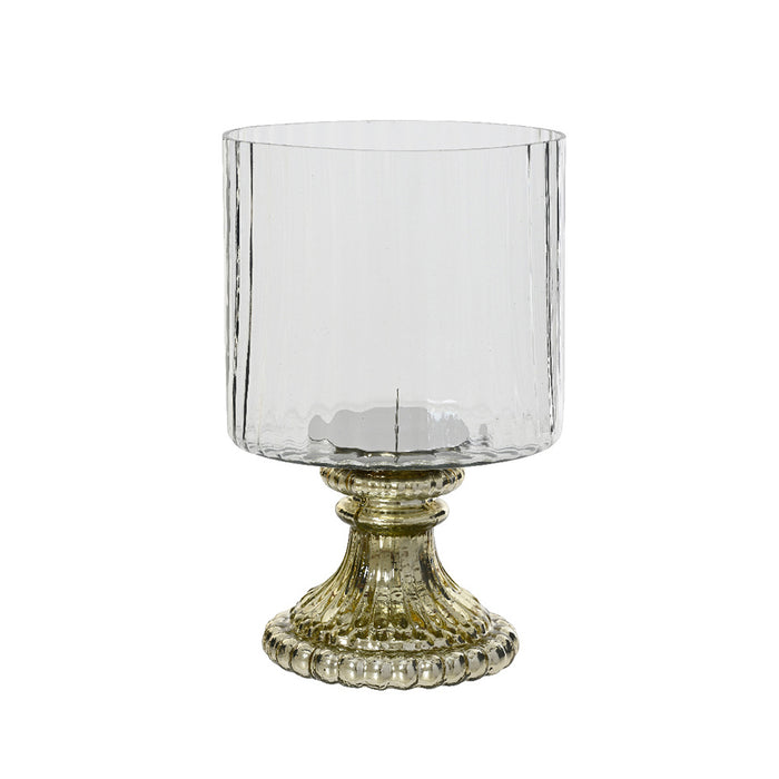 Kaemingk Hurricane Glass Gold/Clear (L.15 X W.15 X H.25Cm)