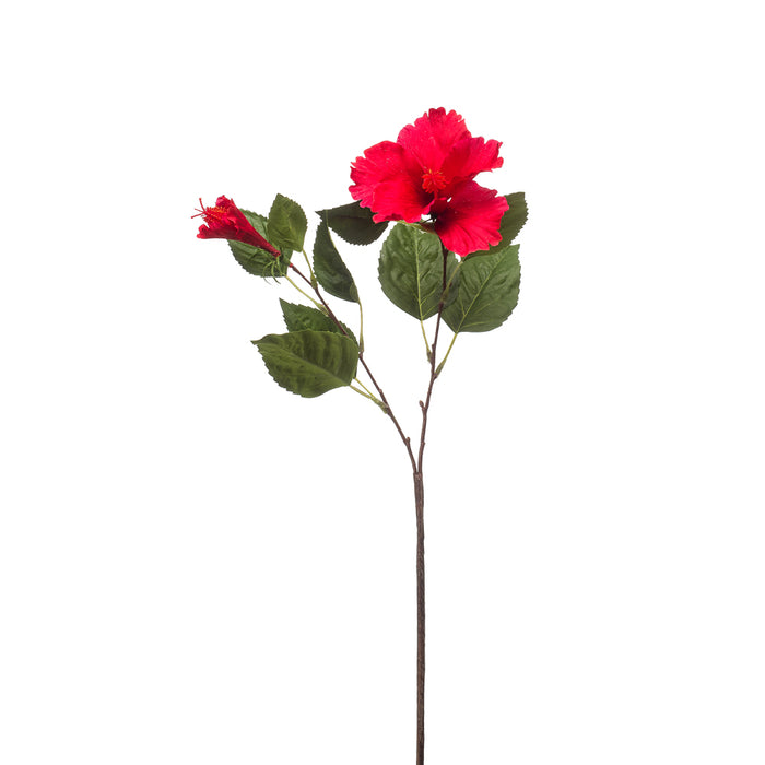 Emerald Hibiscus Spray Red 60cm