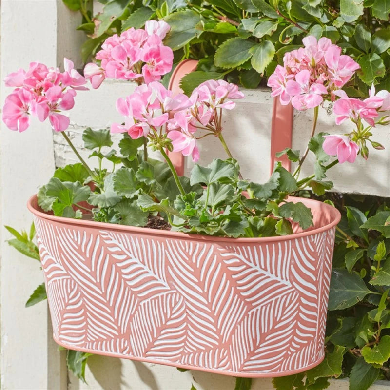 Smart Garden 12" Fence & Balcony Hanging Planter - Fern - Terracotta