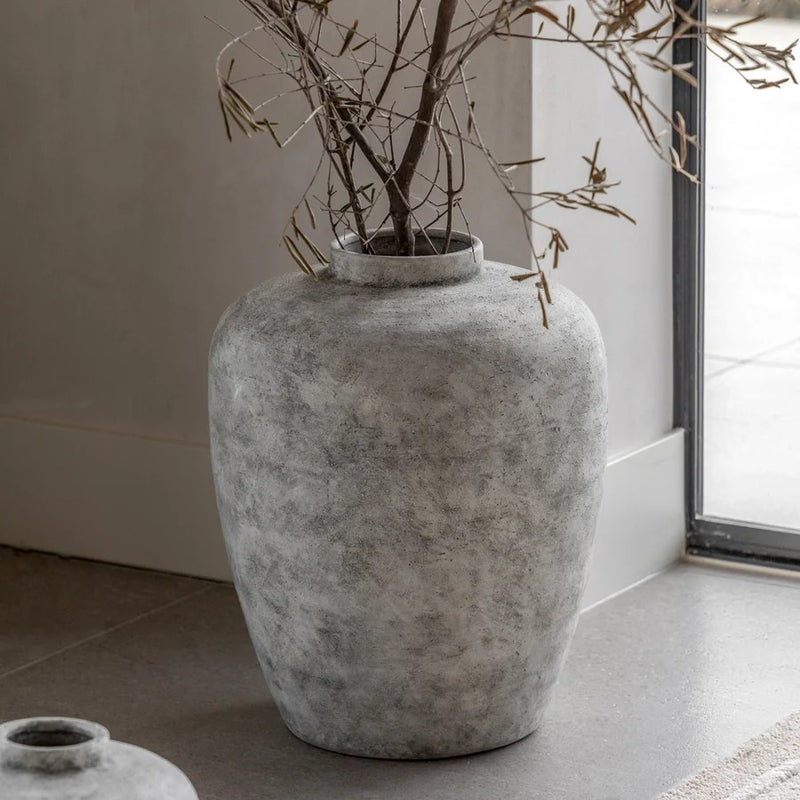 Gallery Teguise Ceramic Urn Vase Grey 260mm Grey