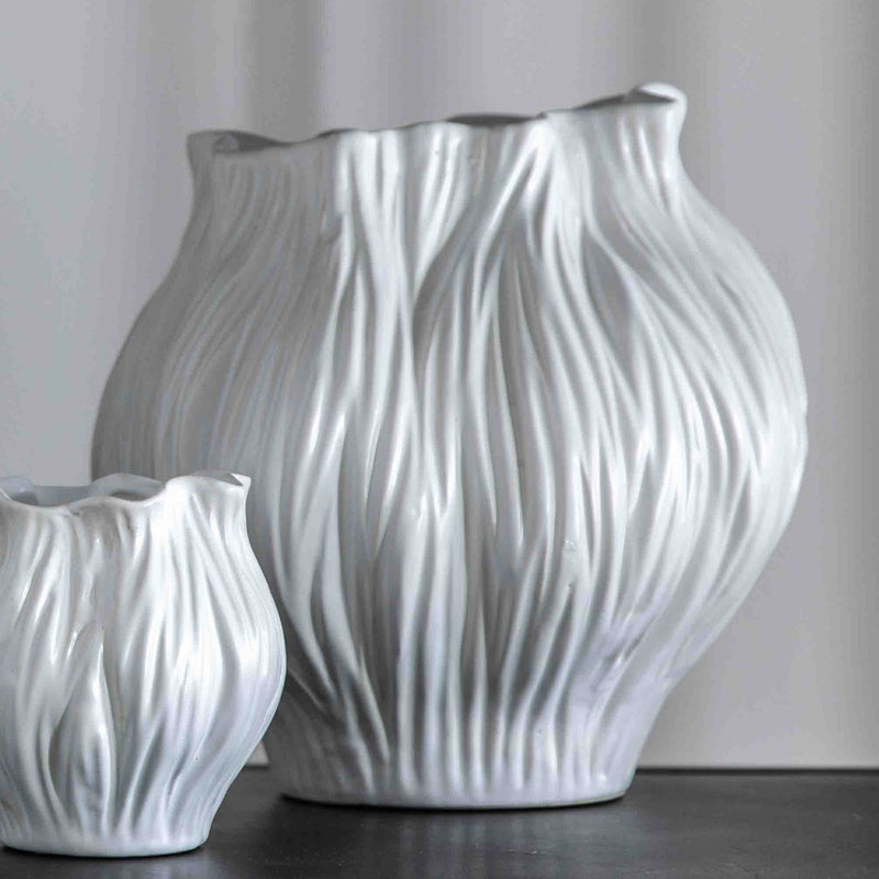 Gallery Flora Vase Medium White 210x190x210mm White