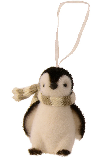Kaemingk Penguin With Scarf Plastic Hanging Decoration