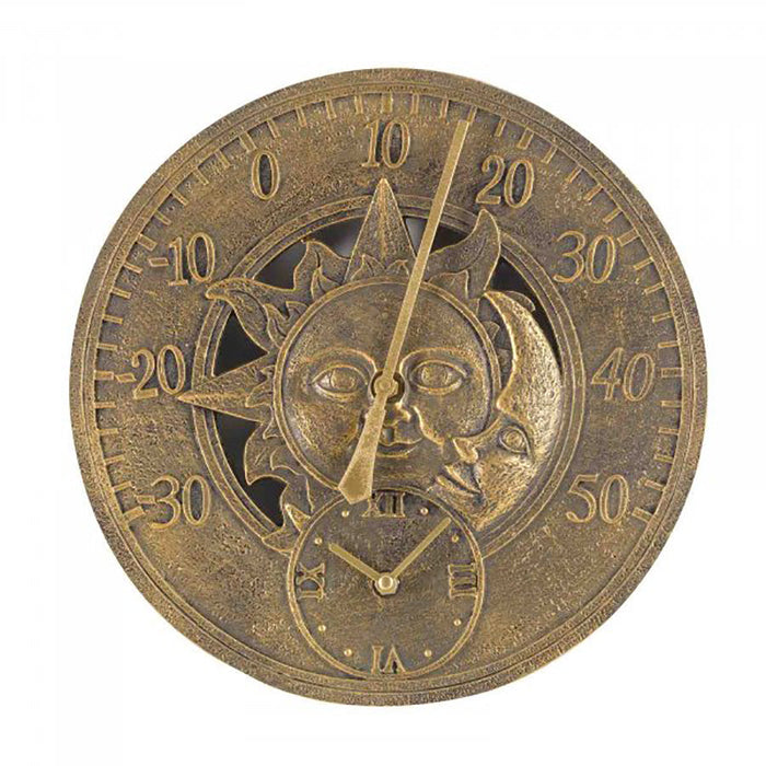 Outside In Sun & Moon Clock 12"