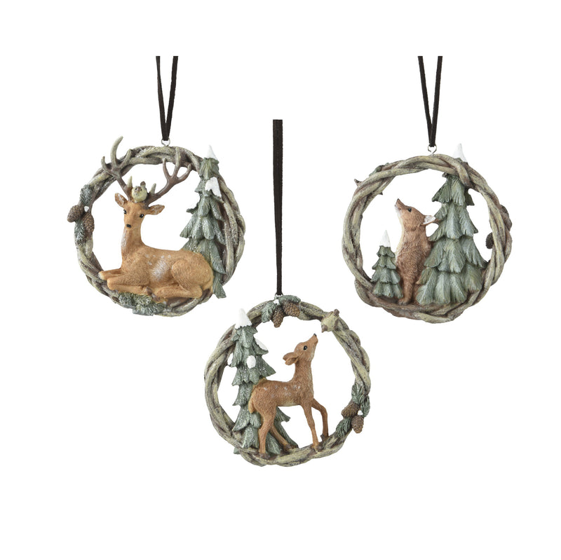 Kaemingk Polyresin Animal Ornament Assorted (10cm)