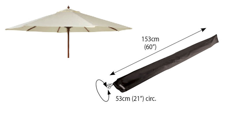 Bosmere Protector 6000 Large Parasol Cover - Storm Black
