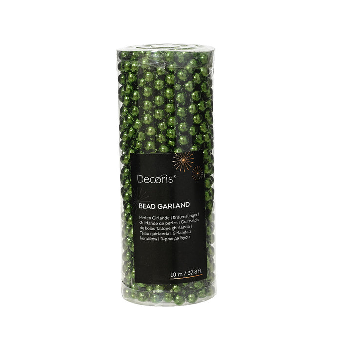 Kaemingk Bead Garland –  Shiny Pine Green (Dia.0.8Cm X L.1000Cm)