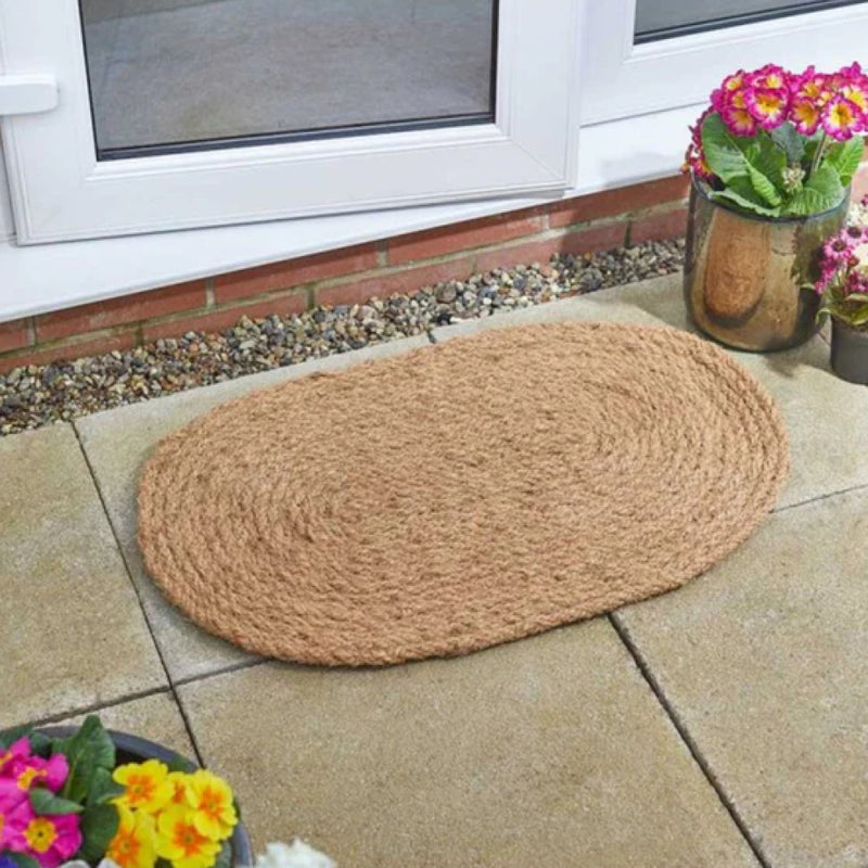 Outside In Decoir Mat - Oval Rope 75x45cm