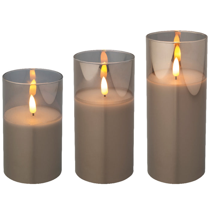 Kaemingk LED Wick Candle Set Of 3