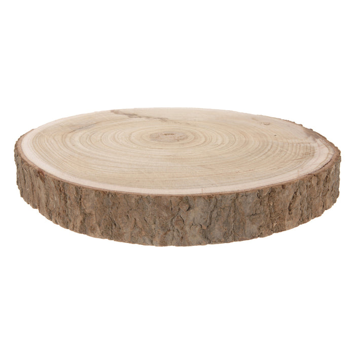 Koopman Wooden Slice With Bark 29-34Cm