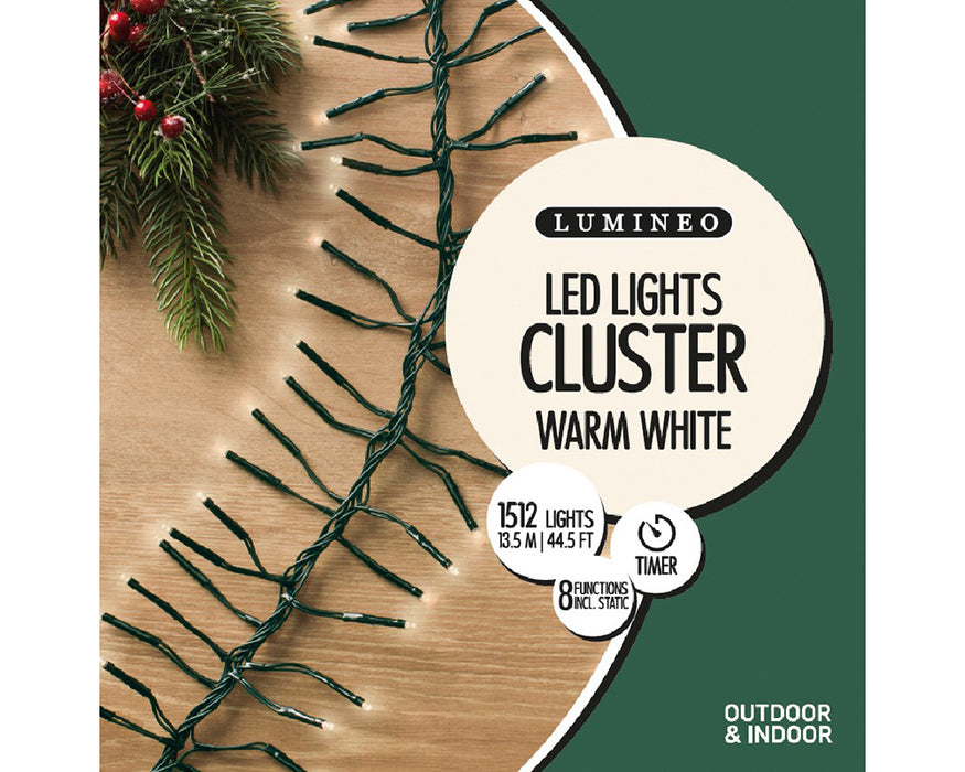Kaemingk LED Cluster Lights - Warm White (L.1400Cm)