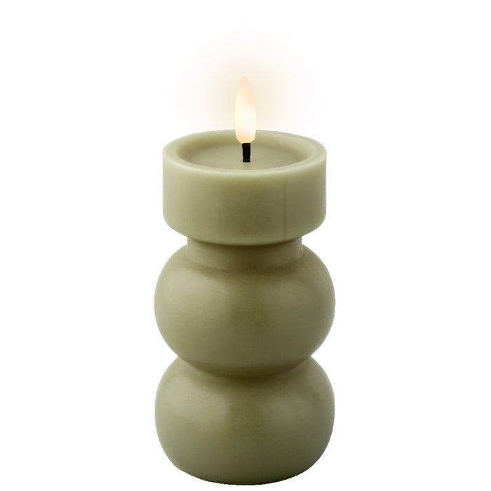 Kaemingk LED Wick Green Candle (15cm)