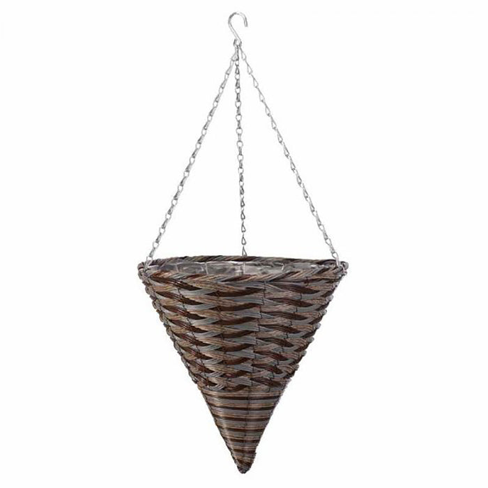 SmartGarden 14'' Pinto Faux Rattan Cone
