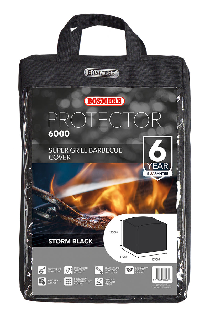 Bosmere Protector 6000 Super Grill Barbecue Cover - Storm Black