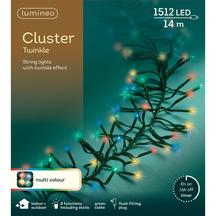 Kaemingk LED Cluster Lights - Multicolour (L.1400Cm)