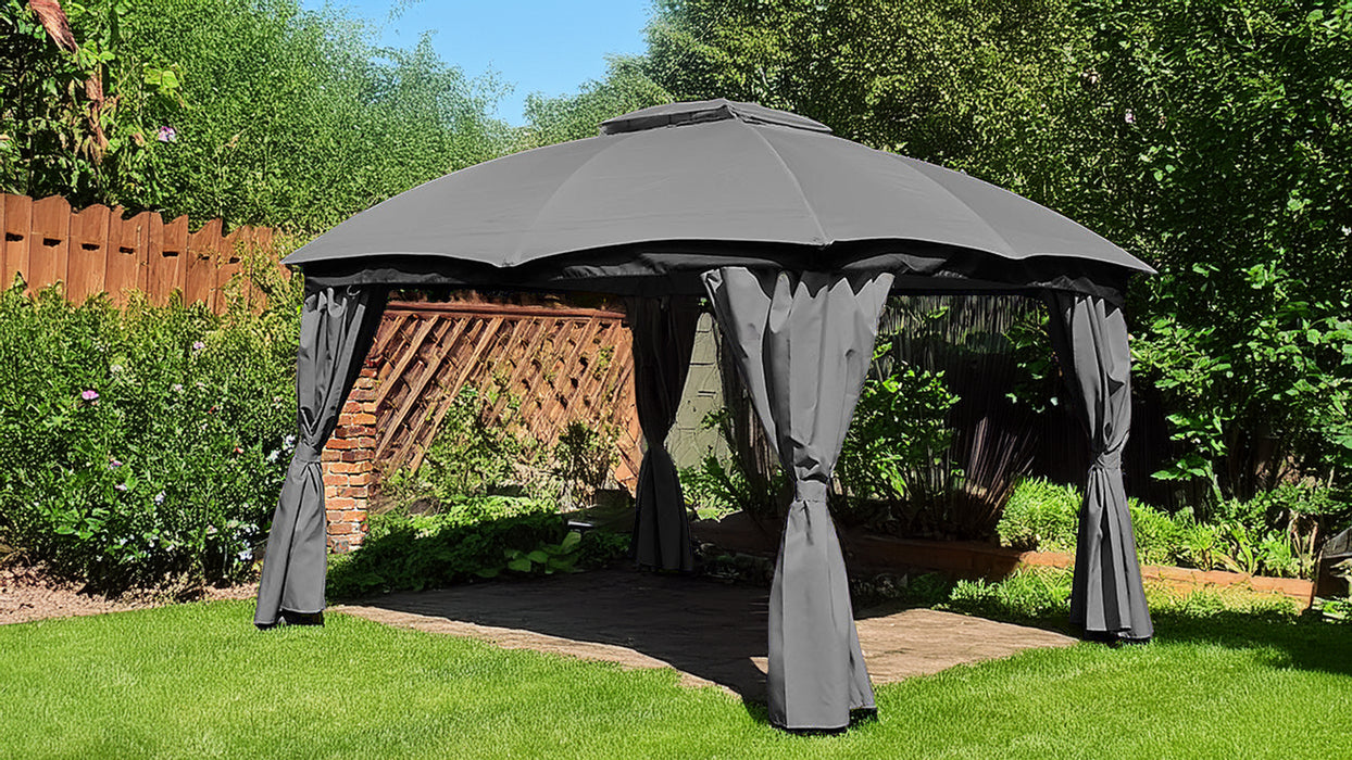 Glendale Rio Gazebo 3x3.65m Grey