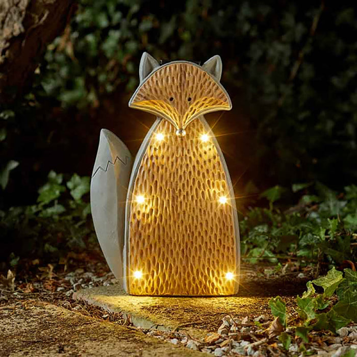 Smart Solar Woodstone In-Lit Fox