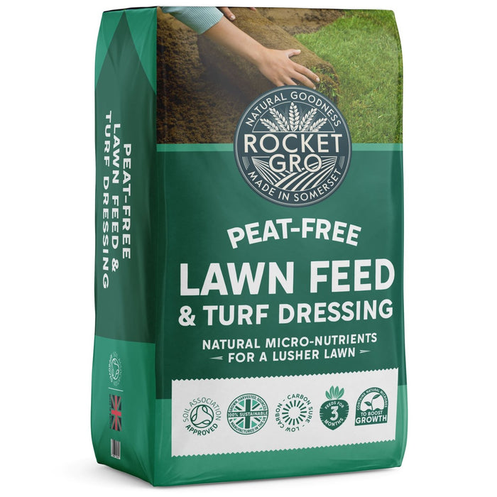 RocketGro Peat-Free Organic Lawn Feed & Top Dressing 40Ltr