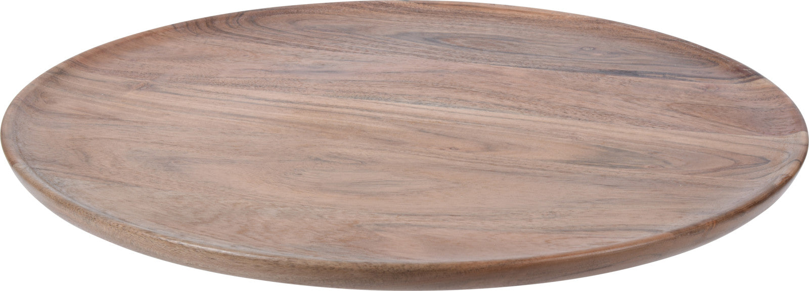 Candle Plate Round Acacia Wood 380mm
