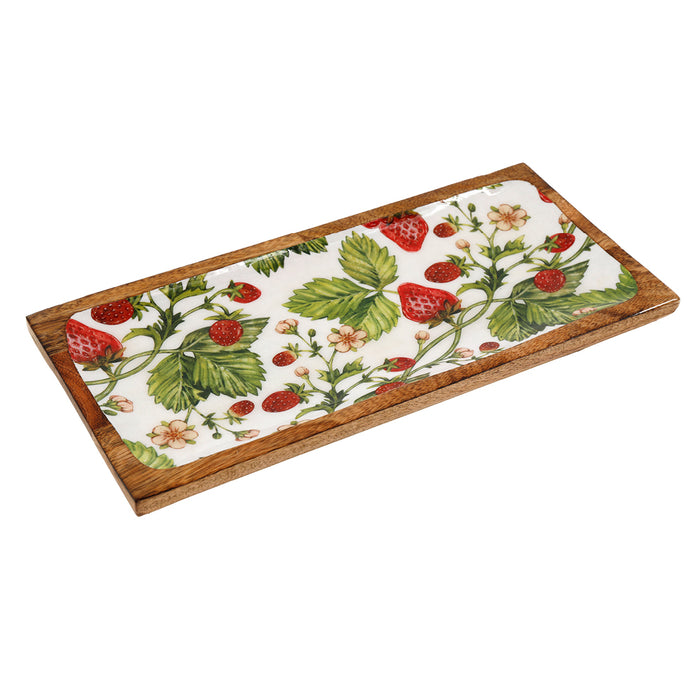 Sifcon 40X19 Wdn S/Berry Enamel Tray