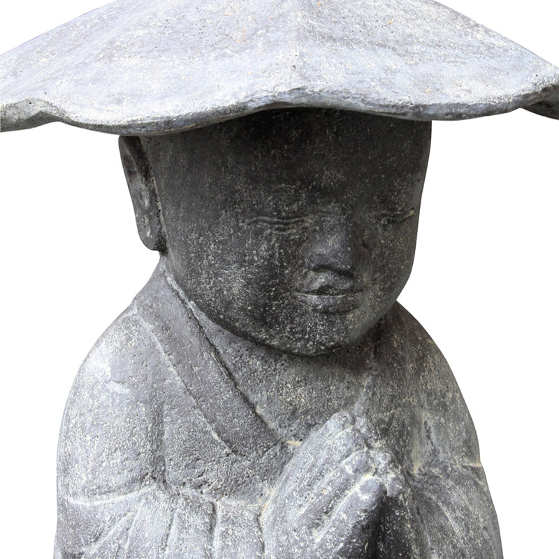 Standing Monk with Hat 60cm Cast Stone