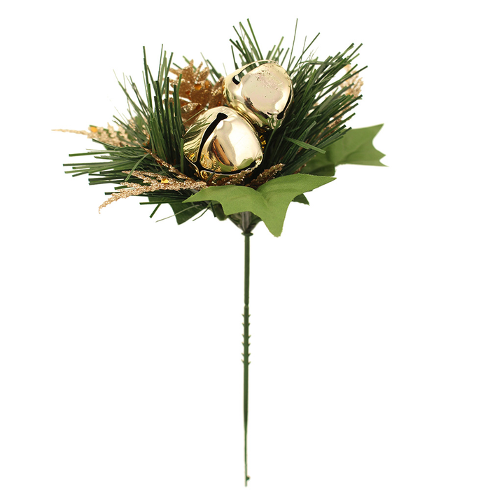 Sage Décor  Glittered Bell Pick 19Cm