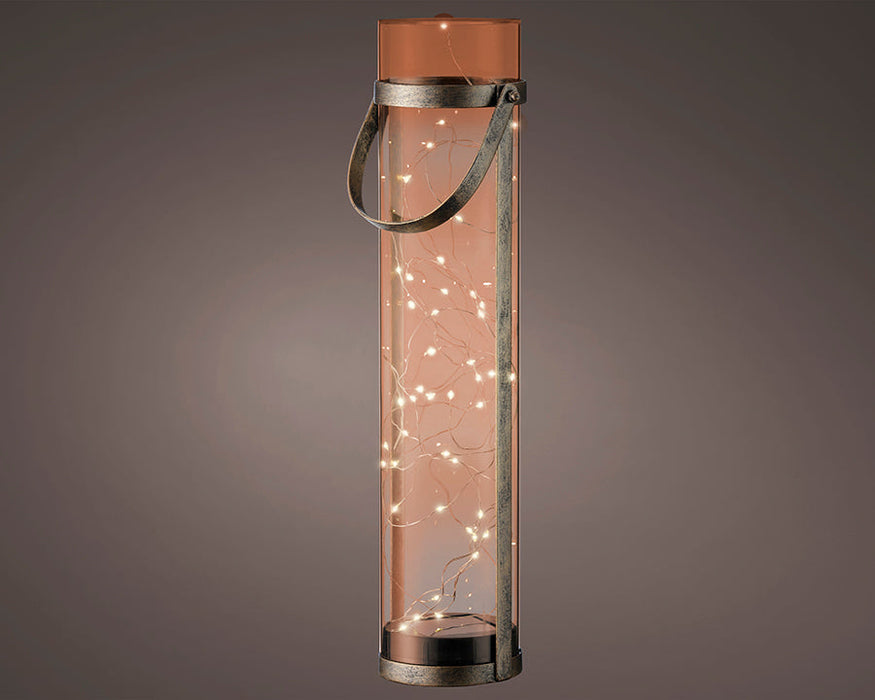 Kaemingk Virtus Solar Lantern Acrylic Amber