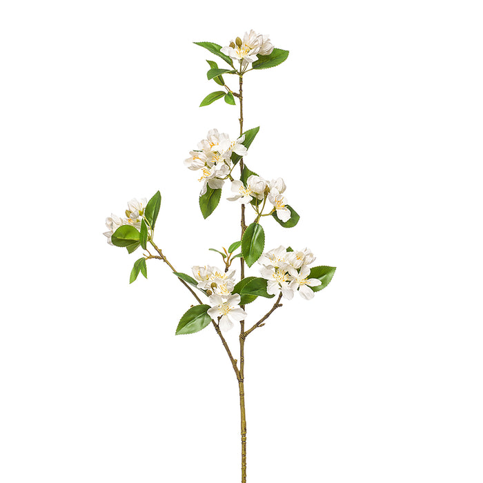 Emerald Cherry Blossom Spray White 90cm