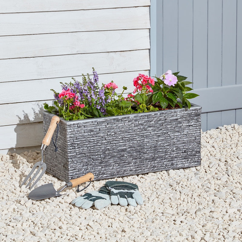 Strata Slate Trough 60x25x25.5cm